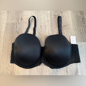 NWT Black Convertible Bra 46DDD Auden Multiway Lightly Lined Strapless Plus Size